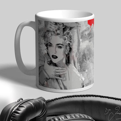 Twentytwo creative Madonna mug, Madonna mug, Madonna, Coffee mug, Gift, Gift mug, Kitchen, Art, Print, Cool, Material girl