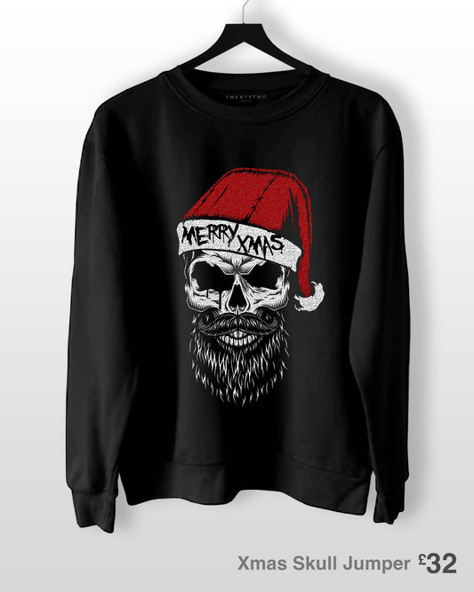 Xmas Skull Jumper | Merry Xmas | Xmas jumper | unisex | Skull |